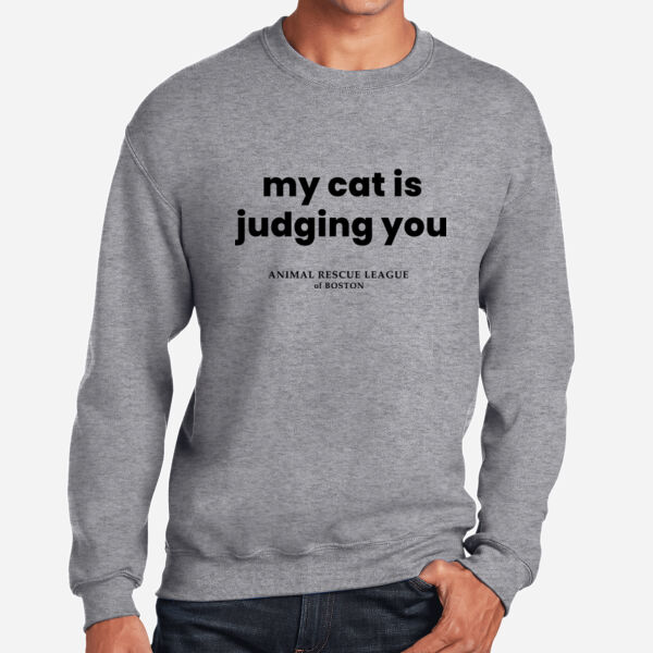Heavy Blend Crewneck Sweatshirt - Cat Judging Thumbnail