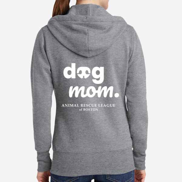 Ladies Core Fleece Full Zip Hooded Sweatshirt - Dog Mom Thumbnail